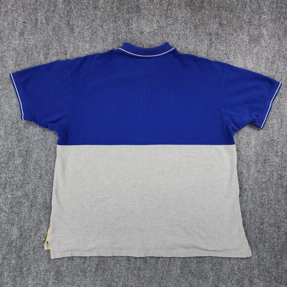 Vintage Eddie Bauer Shirt Mens Large Blue Gray EBTEK 1/4 Zip Polo Short Sleeve - Picture 5 of 16